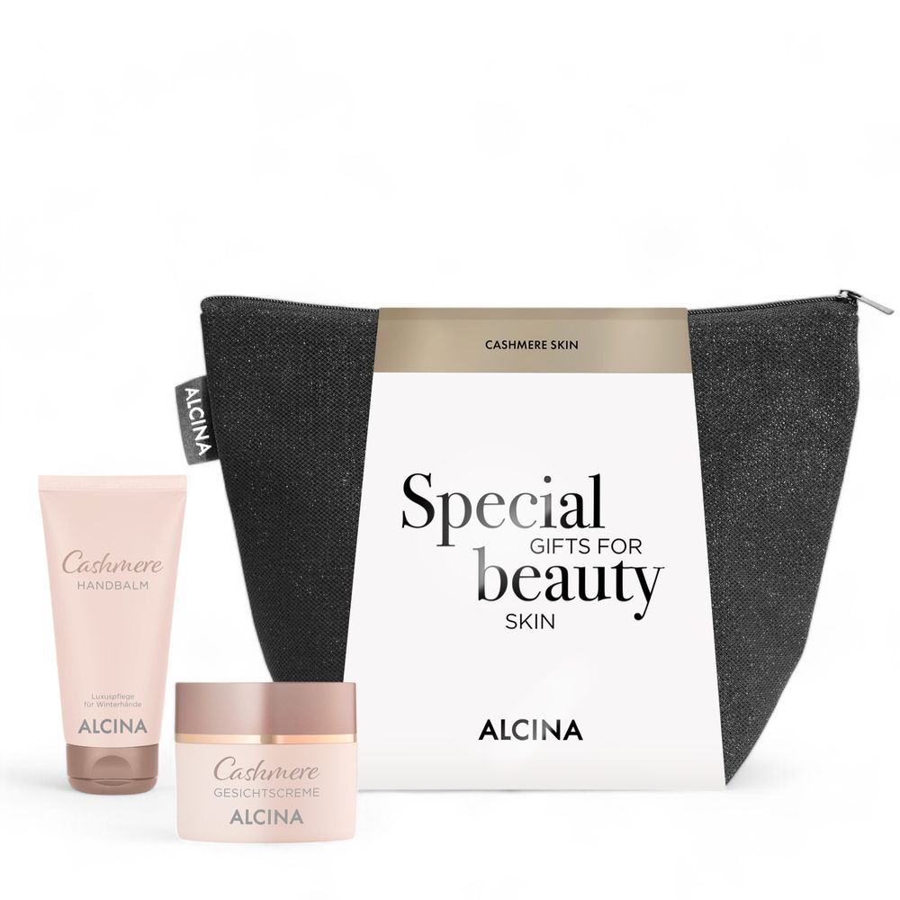 Alcina Gift Set Cashmere Skin - Hand Balm 50ml + Face Cream 50ml + Bag