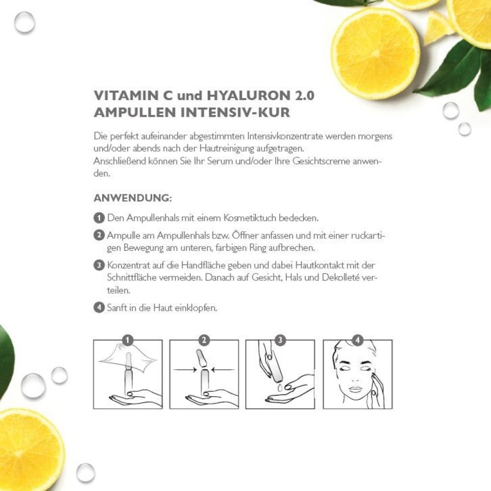 Alcina Hyaluron 2.0 / Vitamin C - Ampullen-Kur - 10x1ml