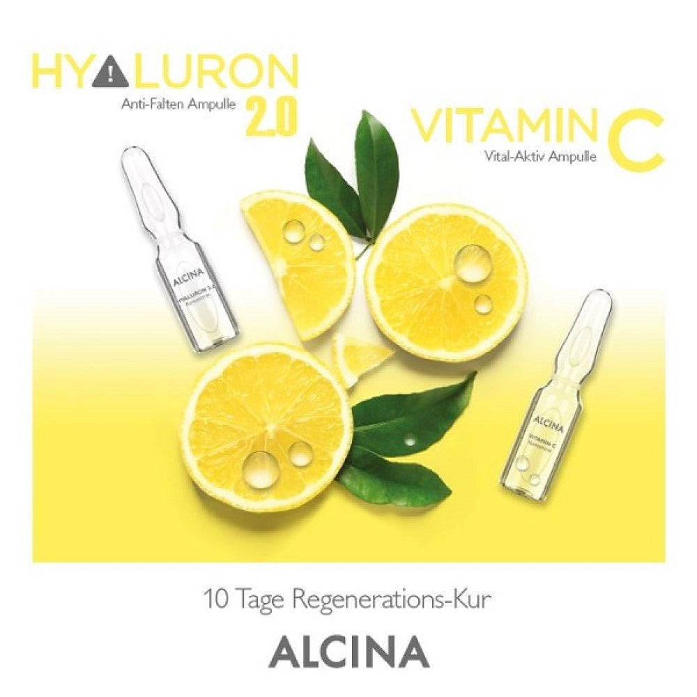Alcina Hyaluron 2.0 / Vitamin C - Ampullen-Kur - 10x1ml