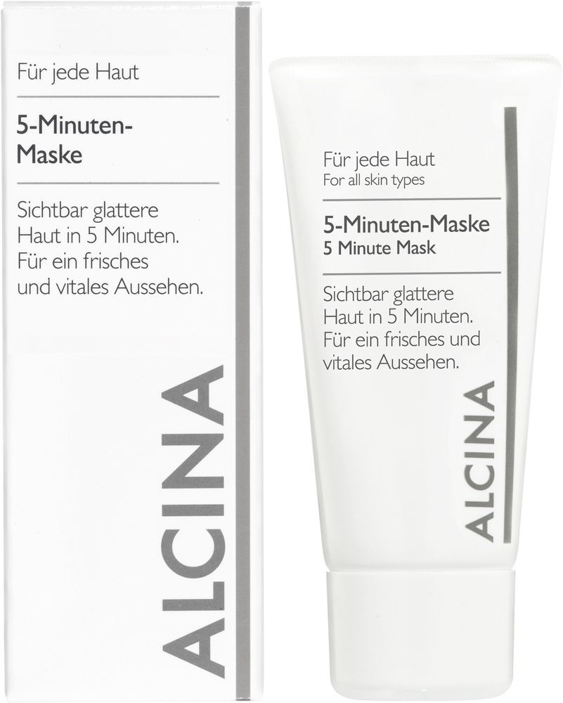 Alcina Geschenkset Clean & Glow – Reinigungsschaum 150 ml + 5-Minuten-Maske 50 ml + Tasche