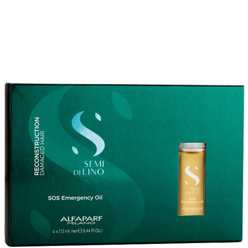 Alfaparf Milano Semi Di Lino Reconstruction SOS Huile d'Urgence 6x13 ml