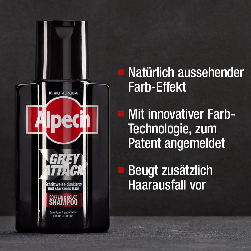 Alpecin Grey Attack Coffein & Color Shampoo 200 ml
