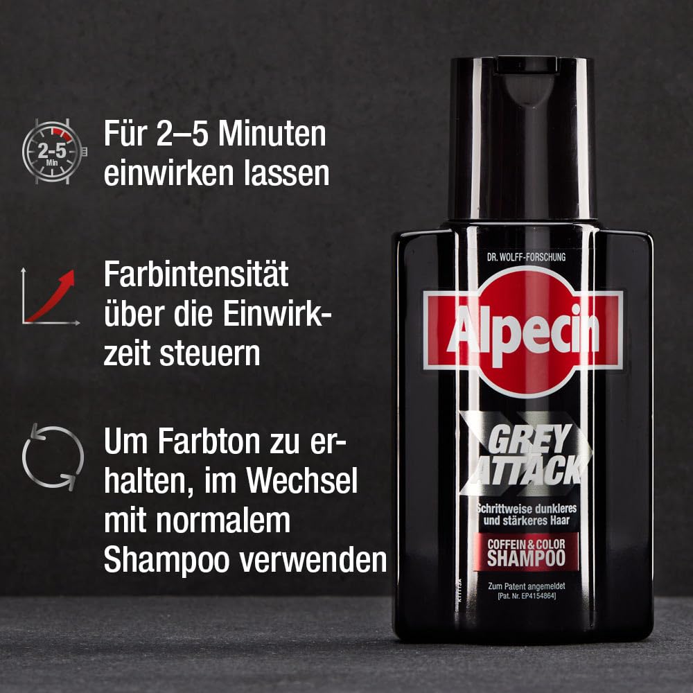 Alpecin Grey Attack Coffein & Color Shampoo 200 ml