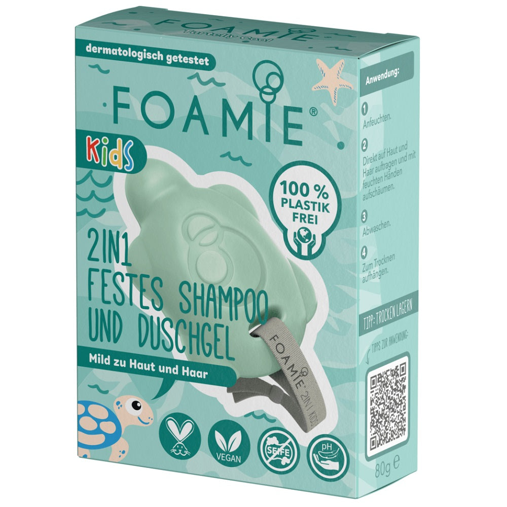 Foamie 2en1 Shampoing & Gel Douche Solide ENFANT - vert