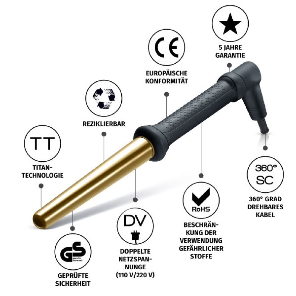 Golden Curl The Gold Curler - curling iron