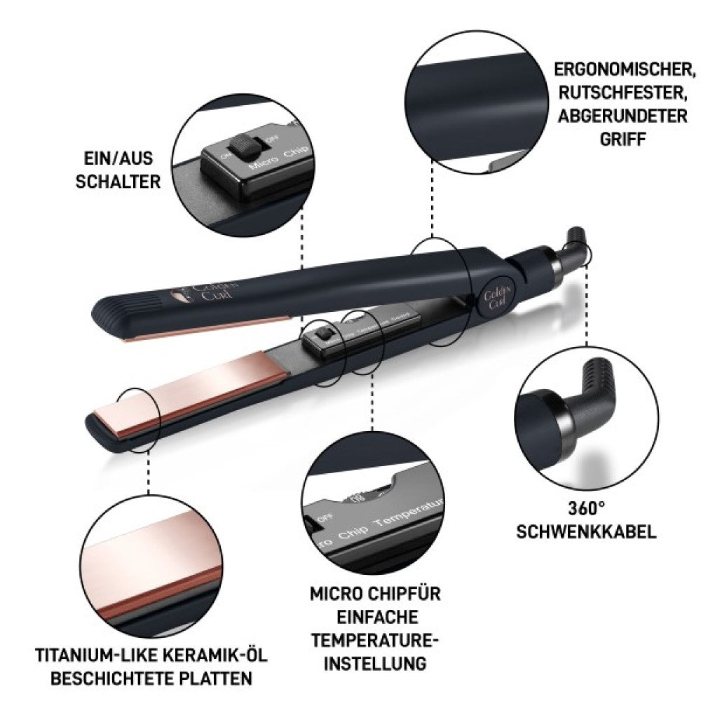 Golden Curl The Rose Golden Straightener