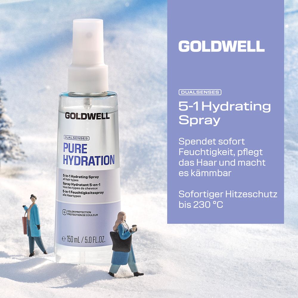 Goldwell Dualsenses Pure Hydration Geschenkset – Shampoo 250 ml + Conditioner 200 ml + 5-in-1 Spray 150 ml