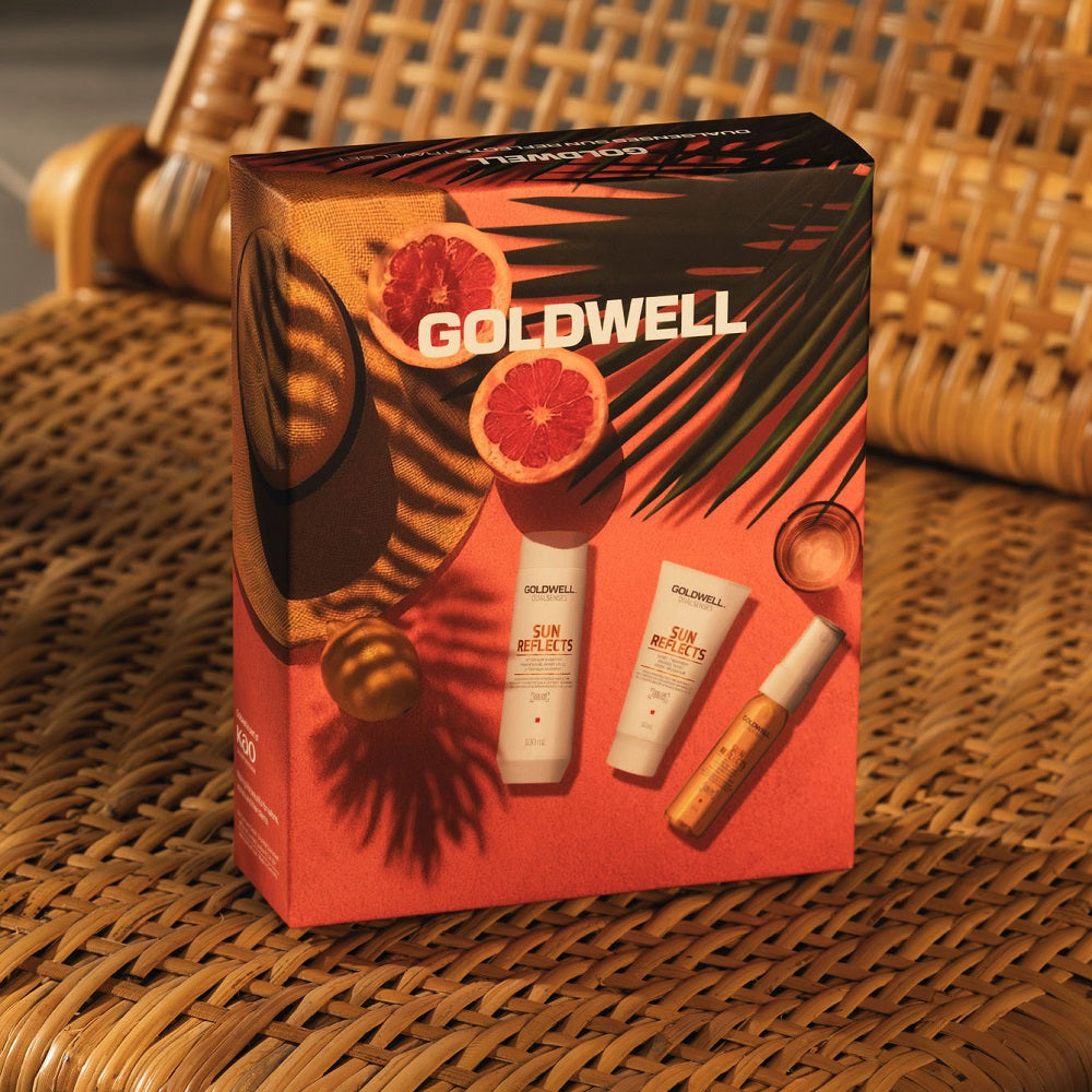 Goldwell Dualsenses Sun Reflects Sommer Set - Shampoo 100 ml + Treatment 50 ml + UV Protect Spray 30 ml