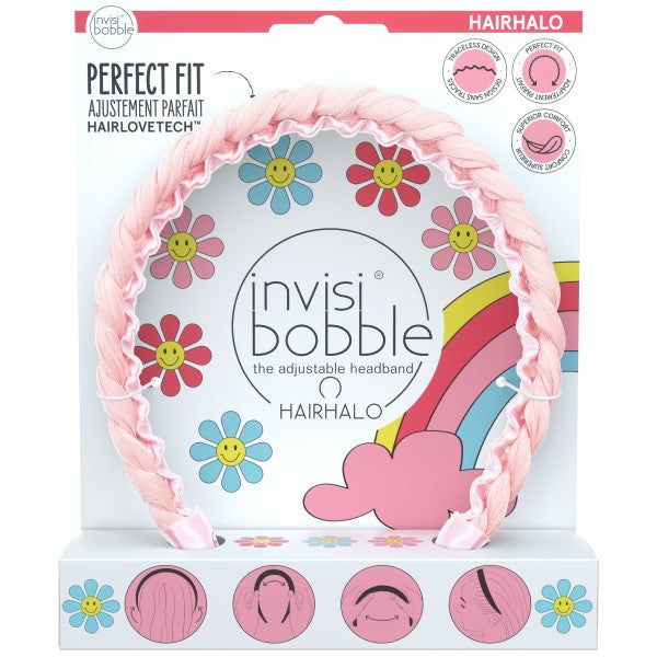 Invisibobble HAIRHALO Retro Dreamin Eat, Pink, and be Merry
