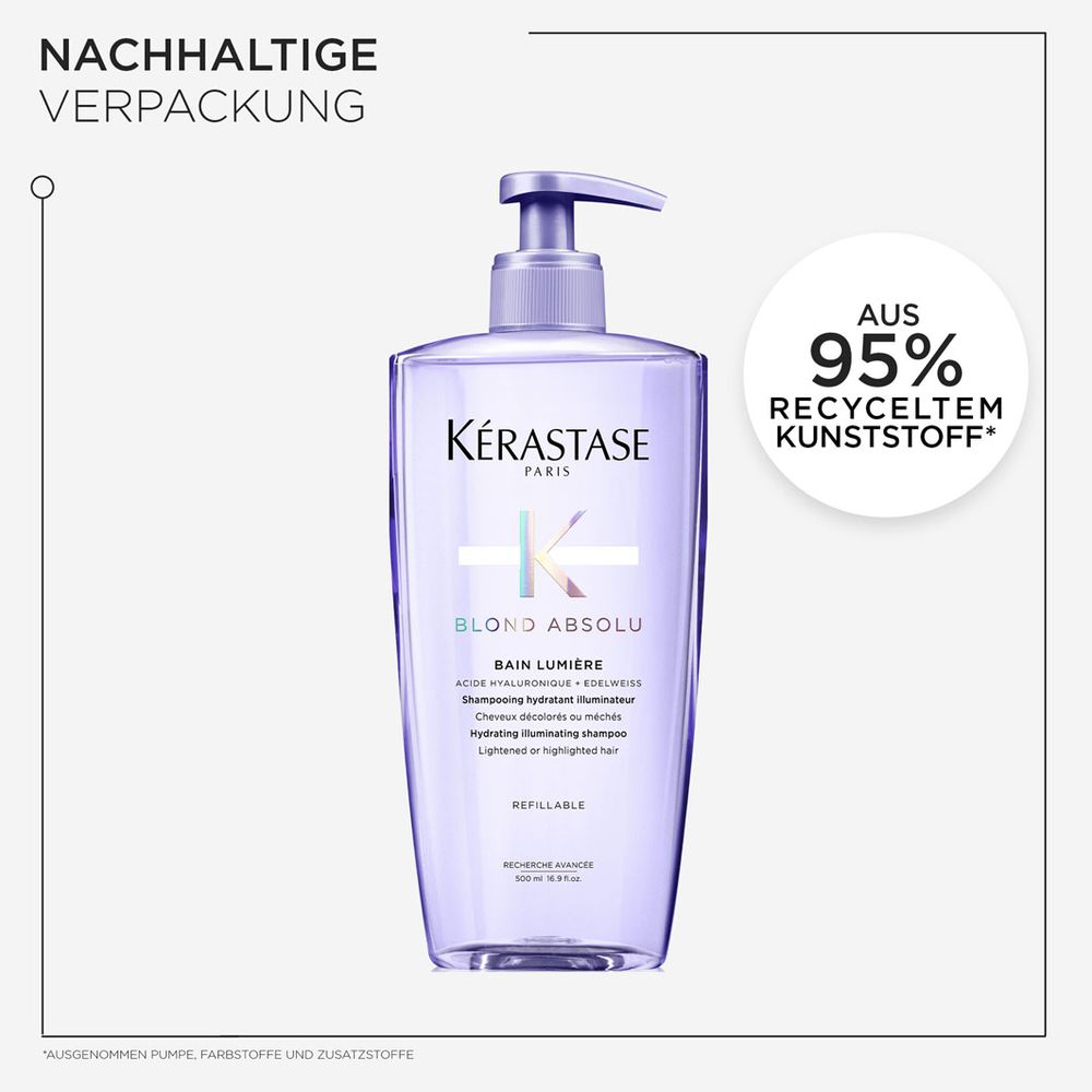 Kérastase Blond Absolu Bain Lumière Refill Bundle - Shampoo 500 ml & Refill Pack 500 ml