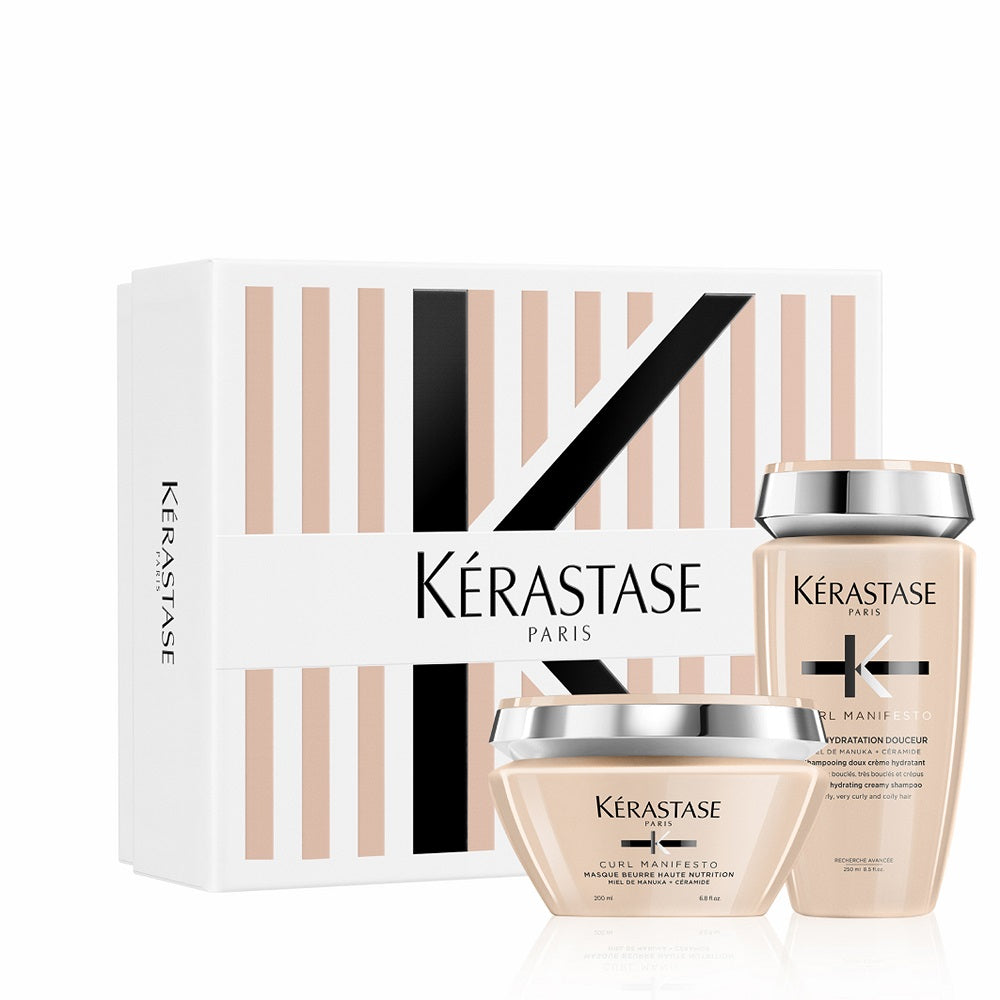 Kèrastase Curl Manifesto Masque Spring Set - Bain Hydratation Douceur 250 ml + Masque Beurre Haute Nutrition 200 ml