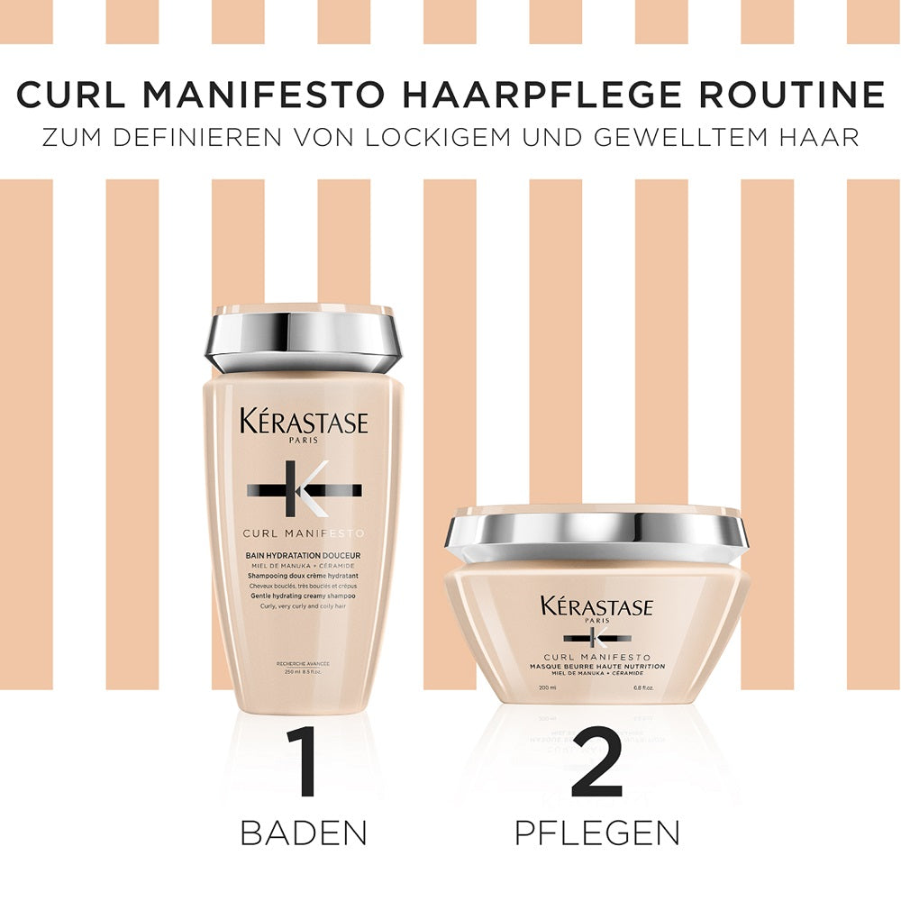 Kèrastase Curl Manifesto Masque Spring Set - Bain Hydratation Douceur 250 ml + Masque Beurre Haute Nutrition 200 ml