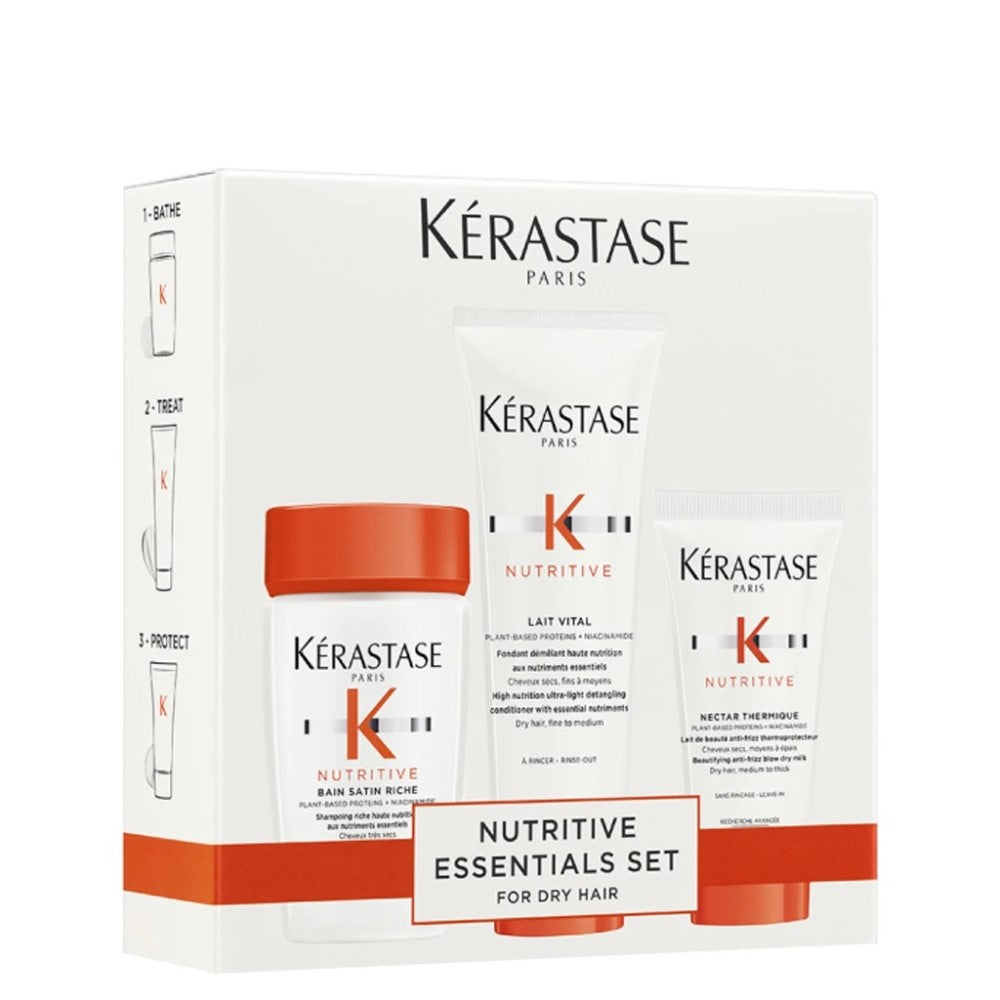 Kérastase Nutritive Discovery Set - Bain Satin Riche 80 ml + Lait Vital 75 ml + Nectar Thermique 50 ml