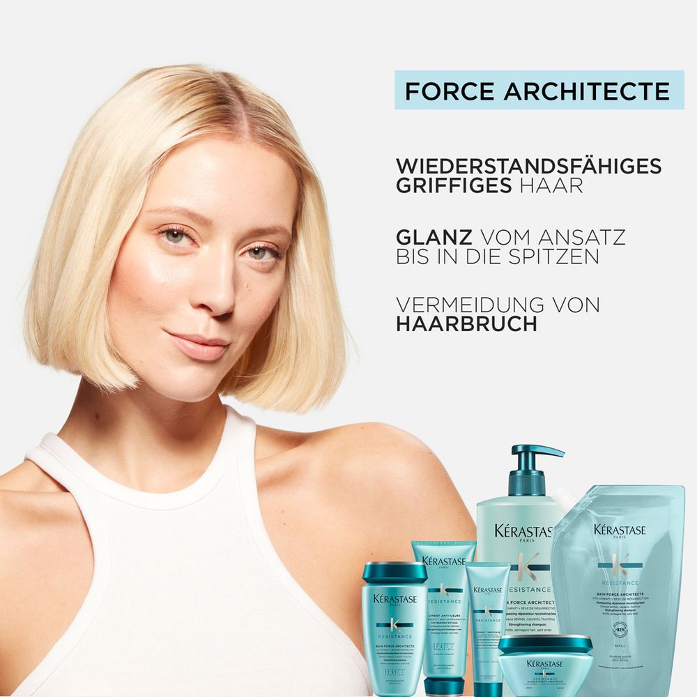 Kérastase Resistance Bain Force Architecte Refill Bundle - Shampoo 500 ml & Refill Pack 500 ml
