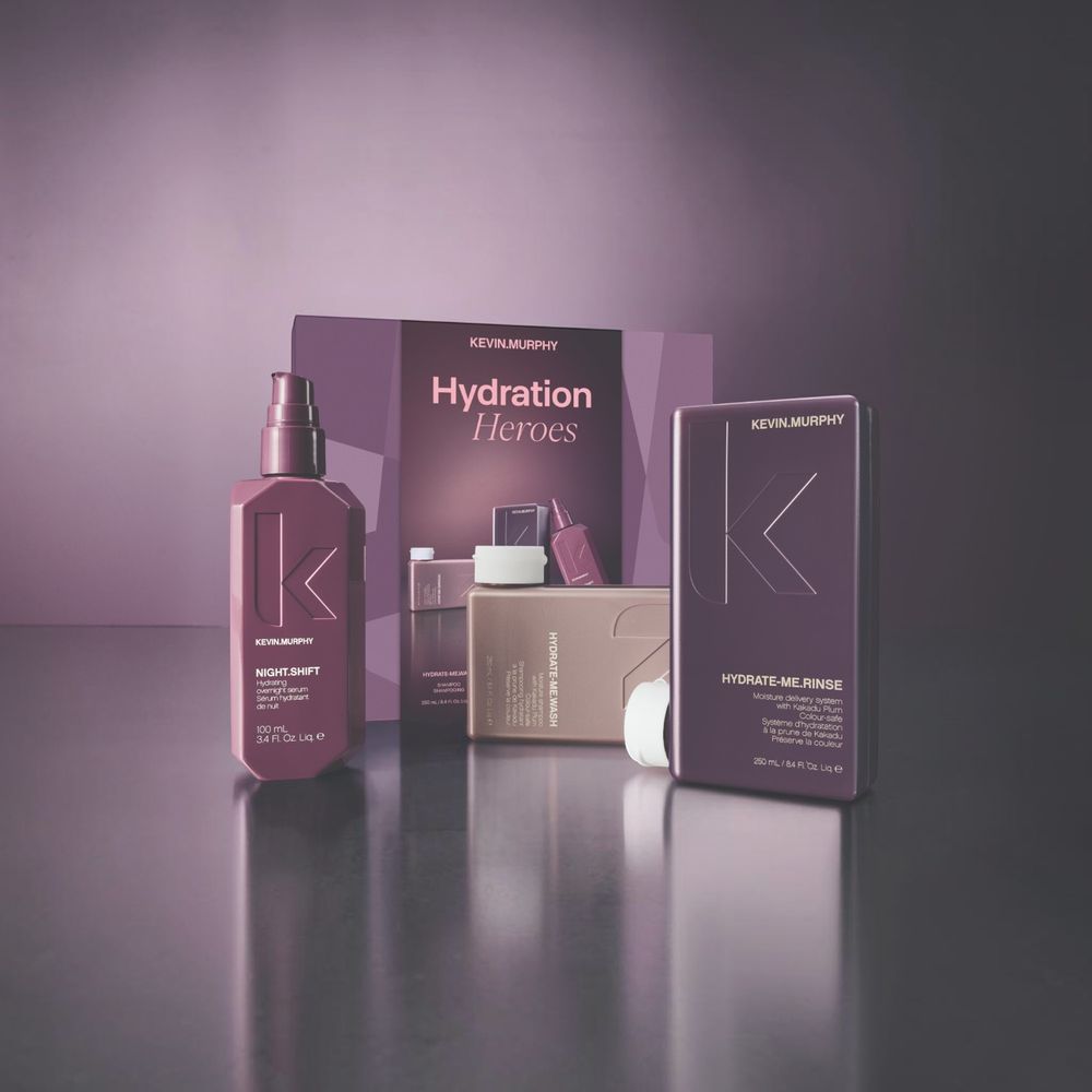 Kevin.Murphy HYDRATION HEROES KIT - Hydrate-Me.Wash 250ml + Hydrate-Me.Rinse 250ml + Night.Shift 100ml