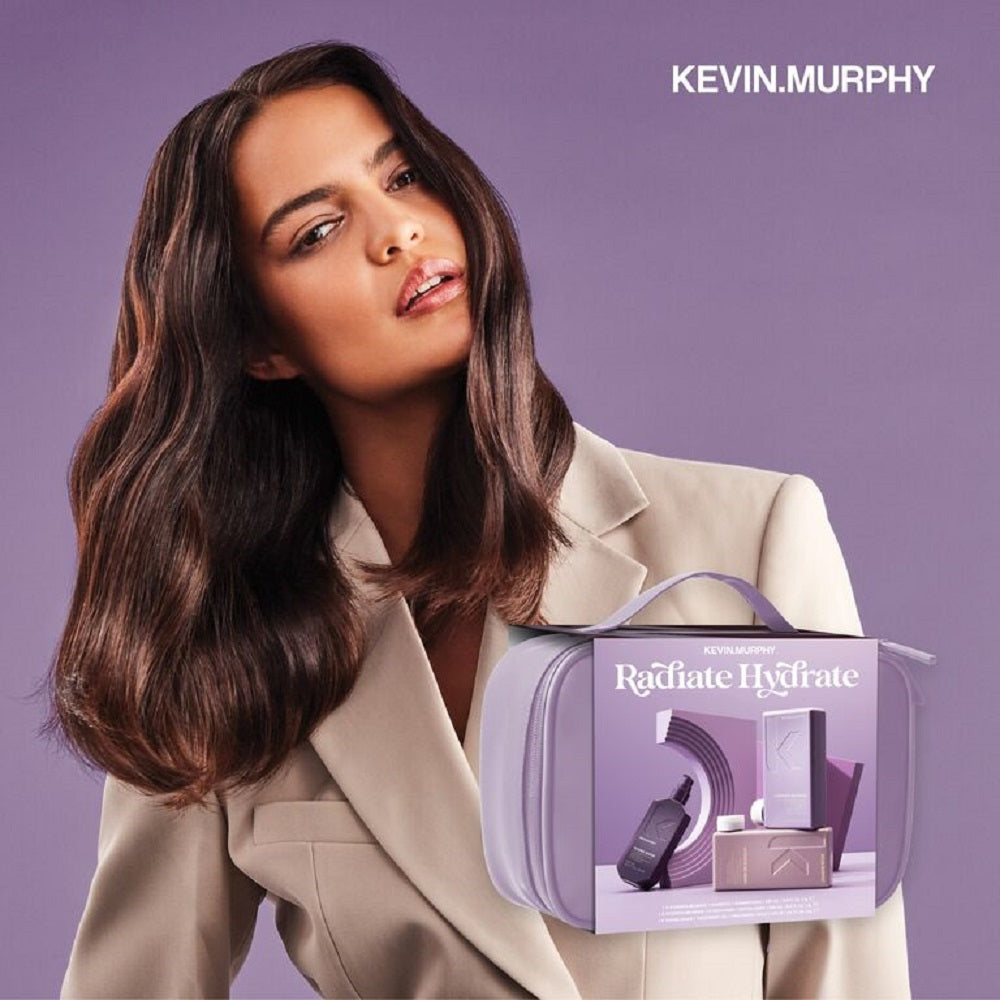 Kevin.Murphy Radiate Hydrate Kit - Hydrate-Me Wash 250ml + Hydrate-Me Rinse 250ml + Young Again 100ml + Kosmetiktasche