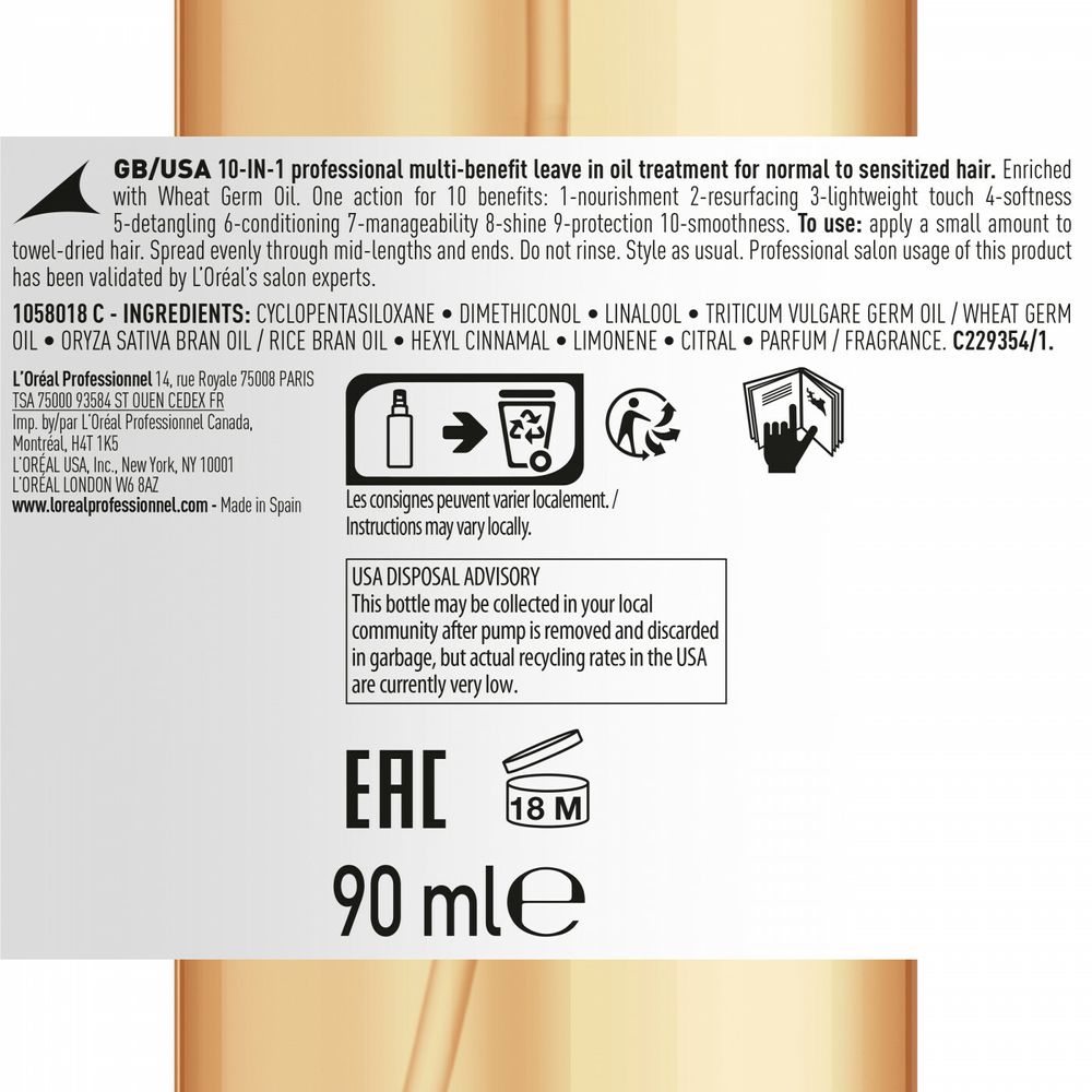 L'Oréal Professionnel Série Expert Absolut Repair 10 in 1 Oil 90 ml