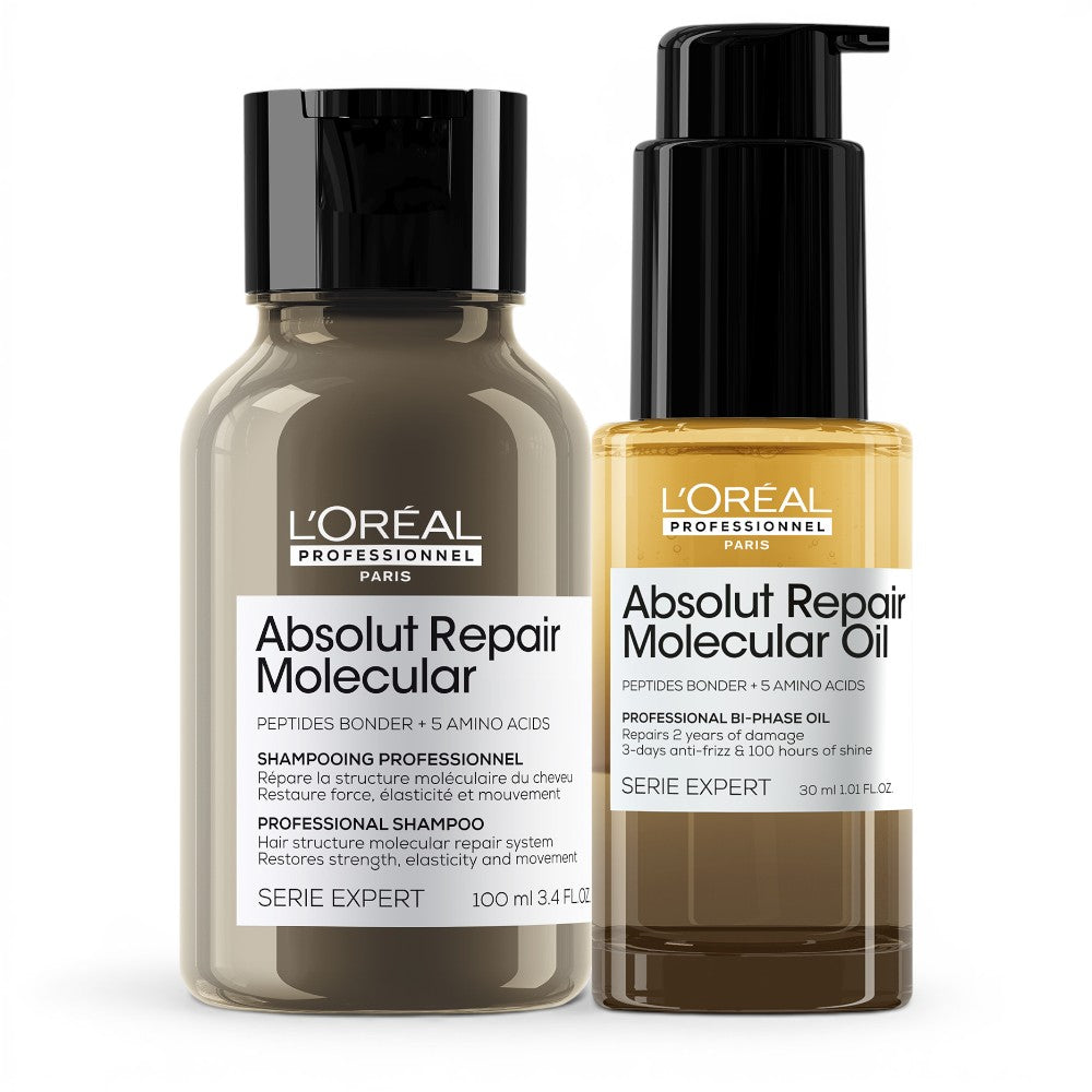 L'Oréal Professionnel Absolut Repair Molecular Travel Set Shampoo 100 ml + Öl 30 ml