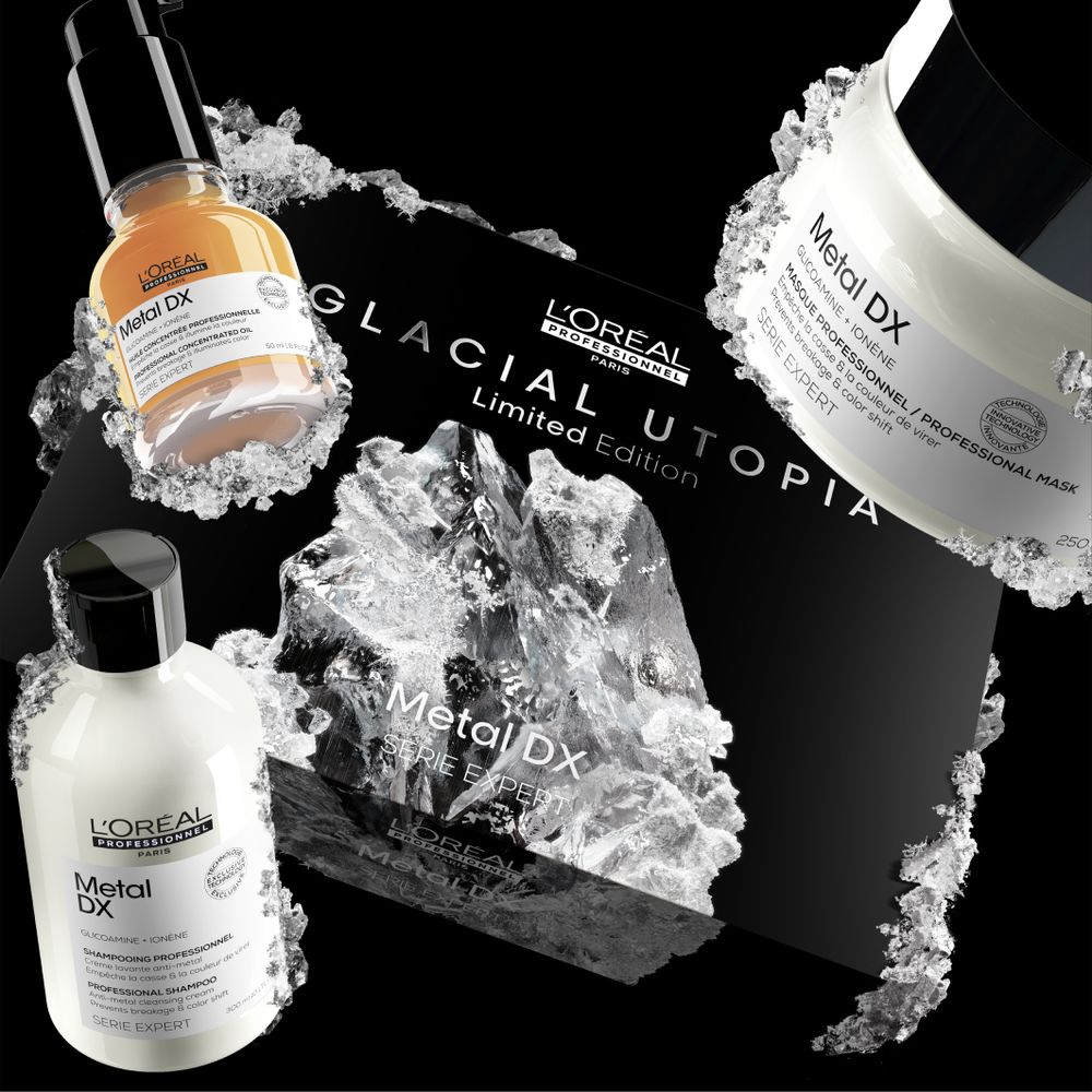 L'Oreal Professionnel Serie Expert Metal Detox Gift Set Trio - Shampoo 300 ml + Mask 250 ml + Oil 50 ml