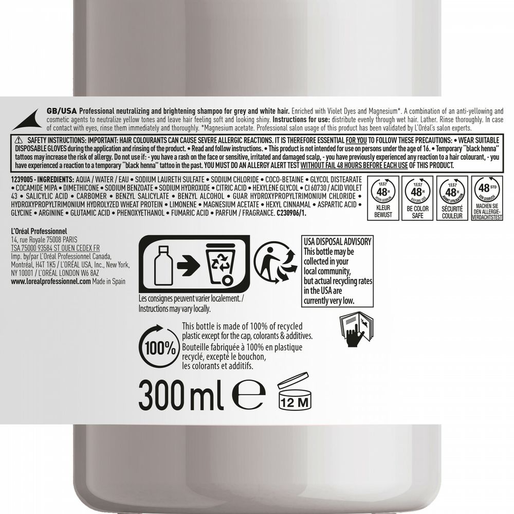 L'Oreal Professionnel Serie Expert Silver Shampoo 300 ml