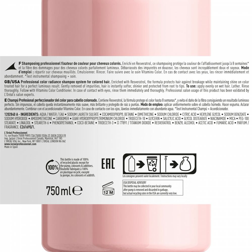 L'Oreal Professionnel Serie Expert Vitamino Color Shampoo 1500 ml