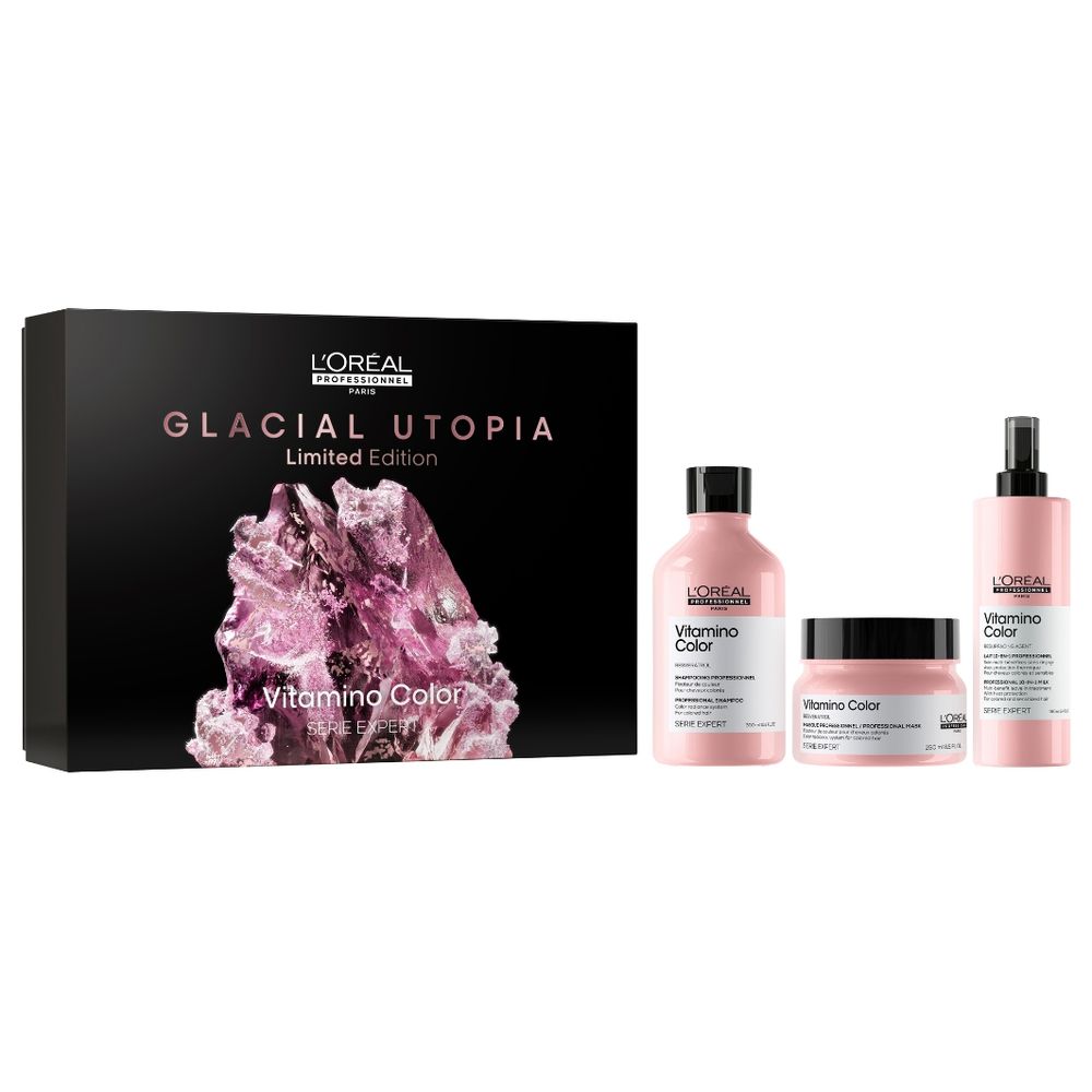 L'Oréal Professionnel Serie Expert Vitamino Color Trio XMAS Coffret - Shampoo 300ml + Mask 250ml + 10 in 1 Spray 190ml