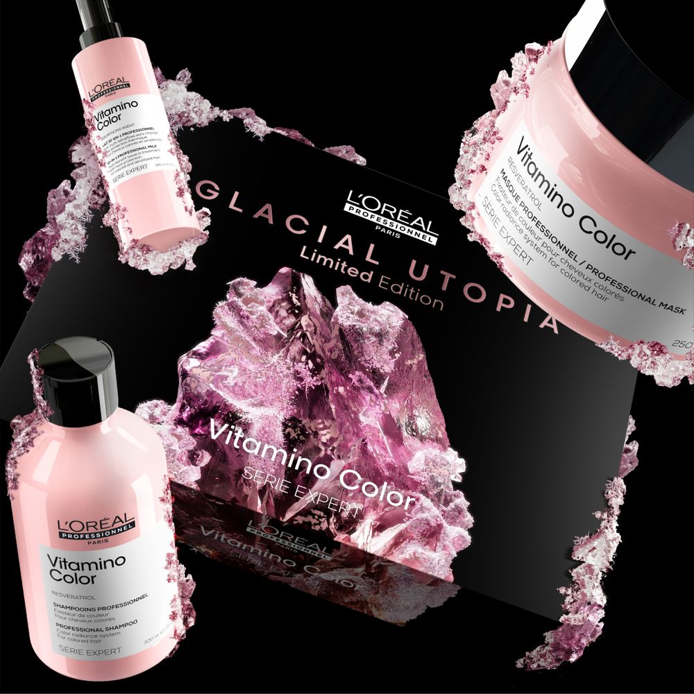 L'Oréal Professionnel Serie Expert Vitamino Color Trio XMAS Coffret - Shampoo 300ml + Mask 250ml + 10 in 1 Spray 190ml