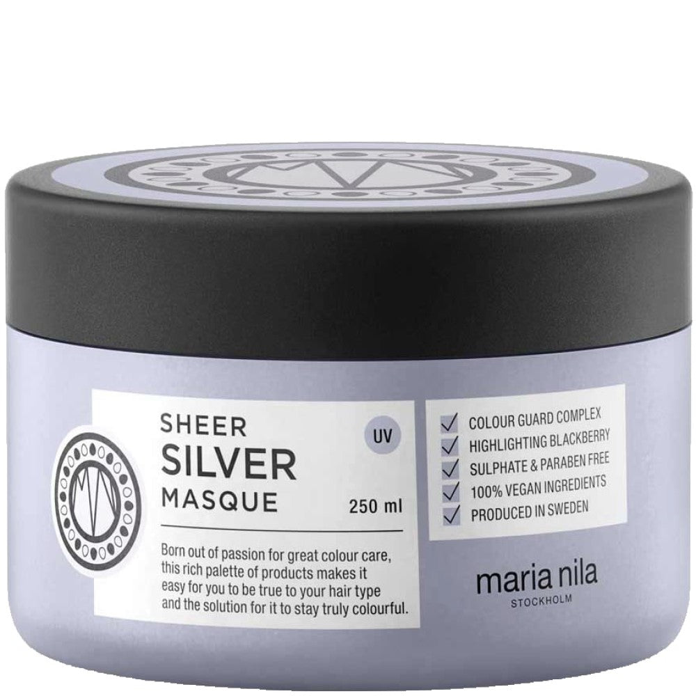 Maria Nila Sheer Silver Holiday Box - Shampoo 350 ml + Conditioner 300 ml + Mask 250 ml