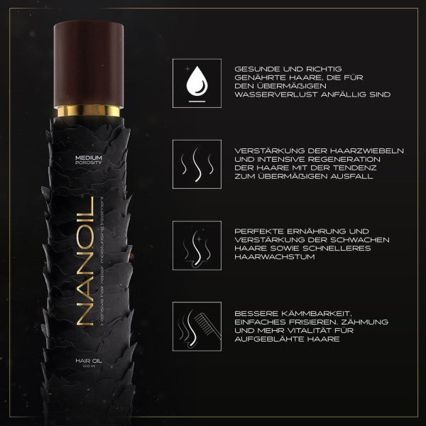 Nanoil Porosité Moyenne 100 ml - Huile Capillaire