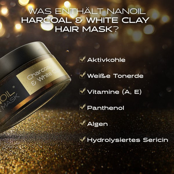 Nanoil Masque Capillaire Charbon & Argile Blanche 300 ml