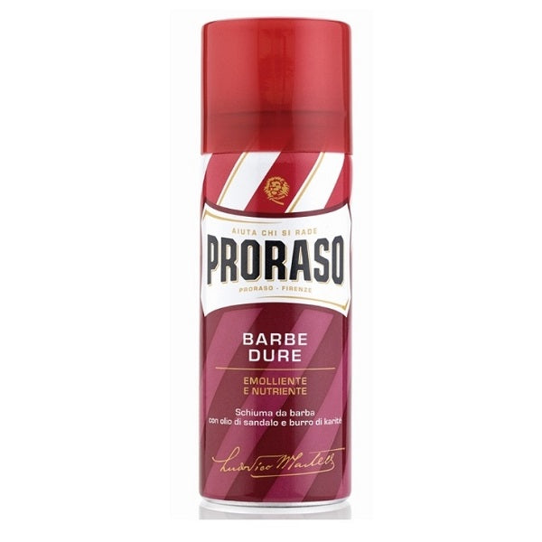 Mousse à Raser Rouge Proraso 400 ml - Barbe Dure