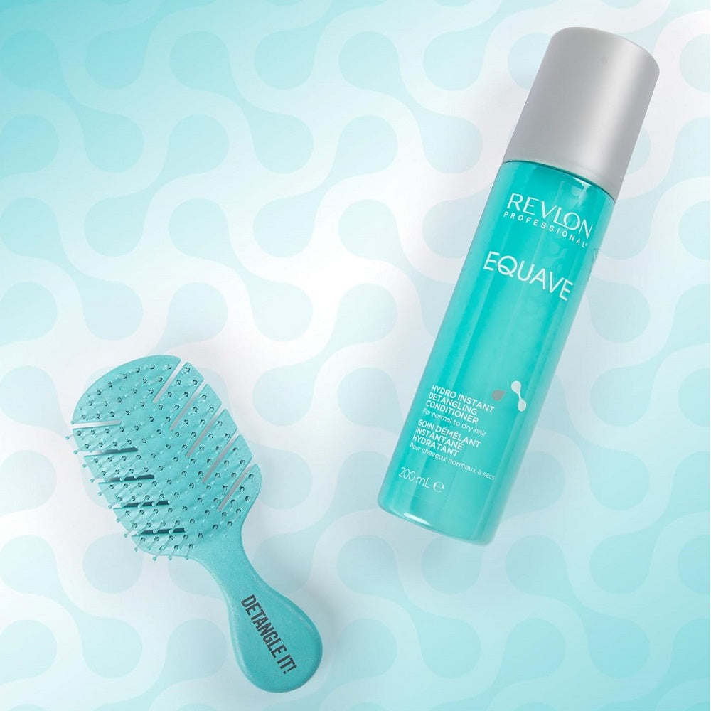Revlon Equave Brush Pack Set - Après-shampooing hydro démêlant 200 ml + brosse à cheveux gratuite