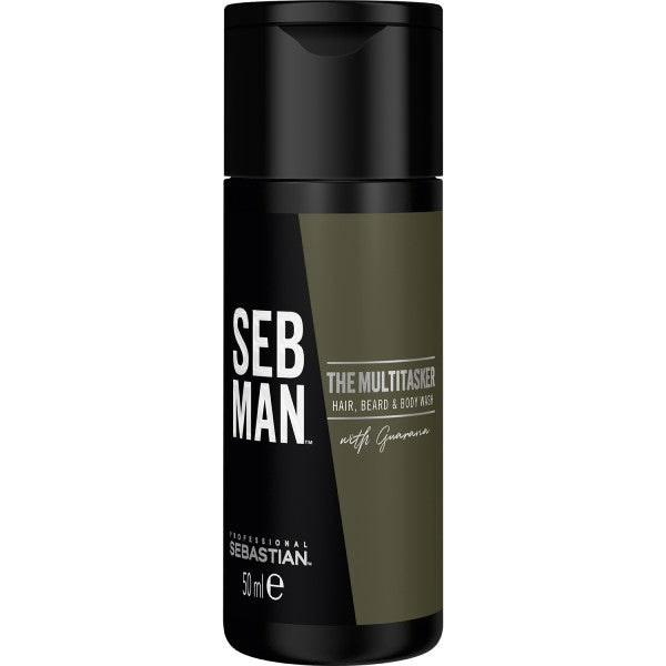 Sebastian SebMan The Multitasker 3in1 Shampoo 50ml - Hair, Beard & Body Wash