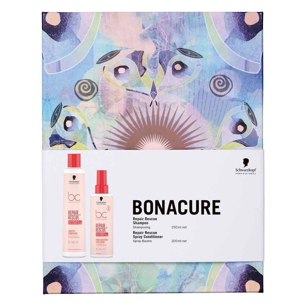 Schwarzkopf BC Repair Rescue Geschenkset - Shampoo 250 ml + Spray Conditioner 200 ml