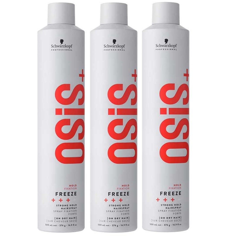 Schwarzkopf Osis Freeze Strong Hold Hairspray 3x500ml
