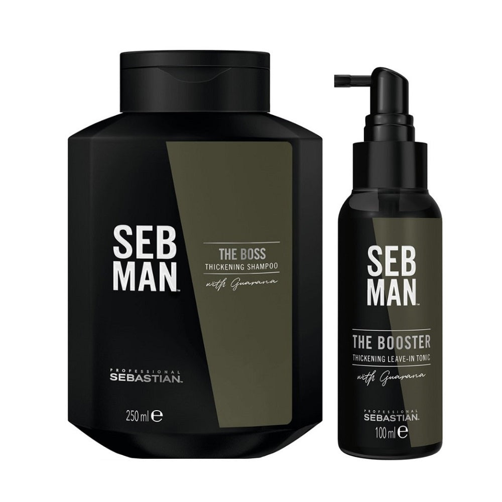 Sebastian SebMan Set - The Boss Thickening Shampoo 250 ml + The Booster Tonic 100 ml