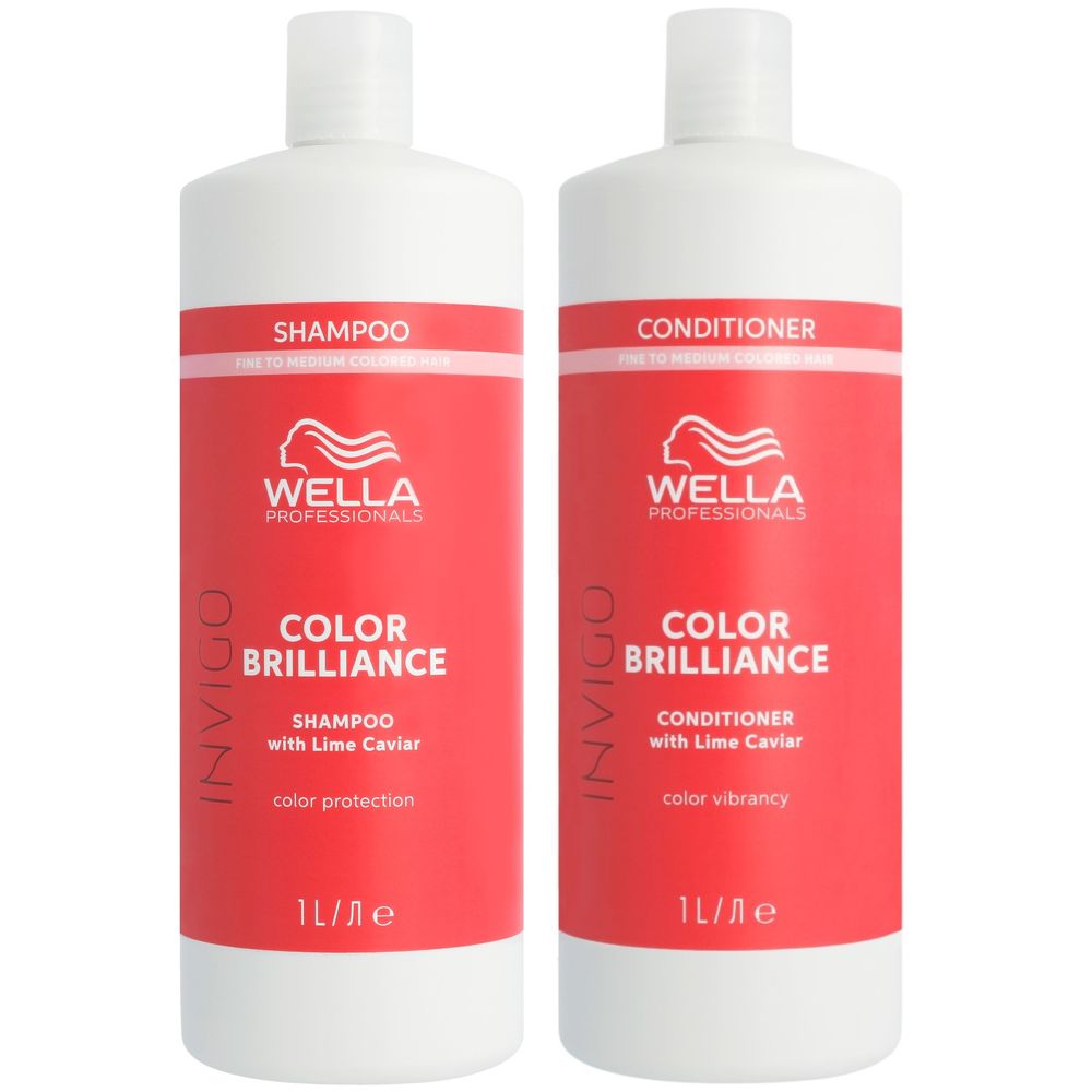 Wella Professionals Invigo Color Brilliance Fine Set - Shampoo 1000 ml + Conditioner 1000 ml