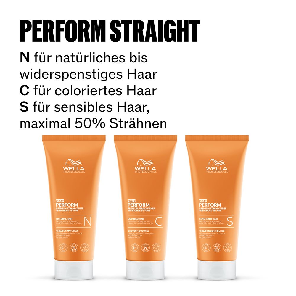 Wella Professionals Pro+ Perform Straightener S 200 ml - für starkes, widerspenstiges Haar
