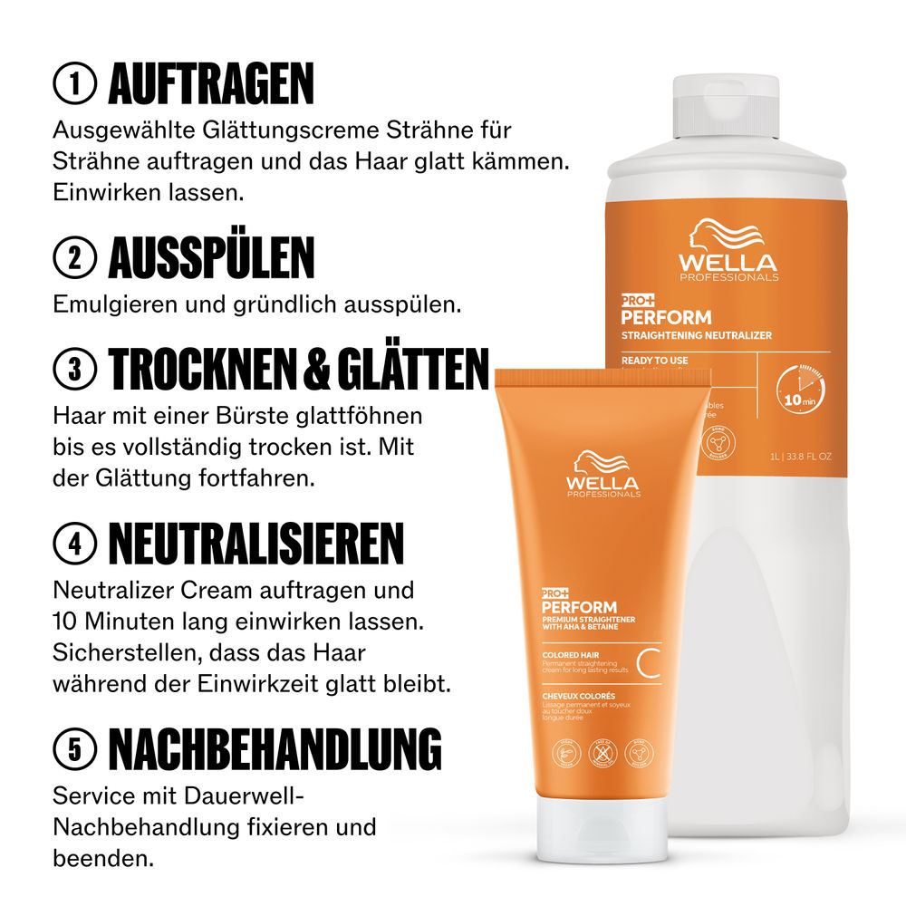 Wella Professionals Pro+ Perform Straightener S 200 ml - für starkes, widerspenstiges Haar