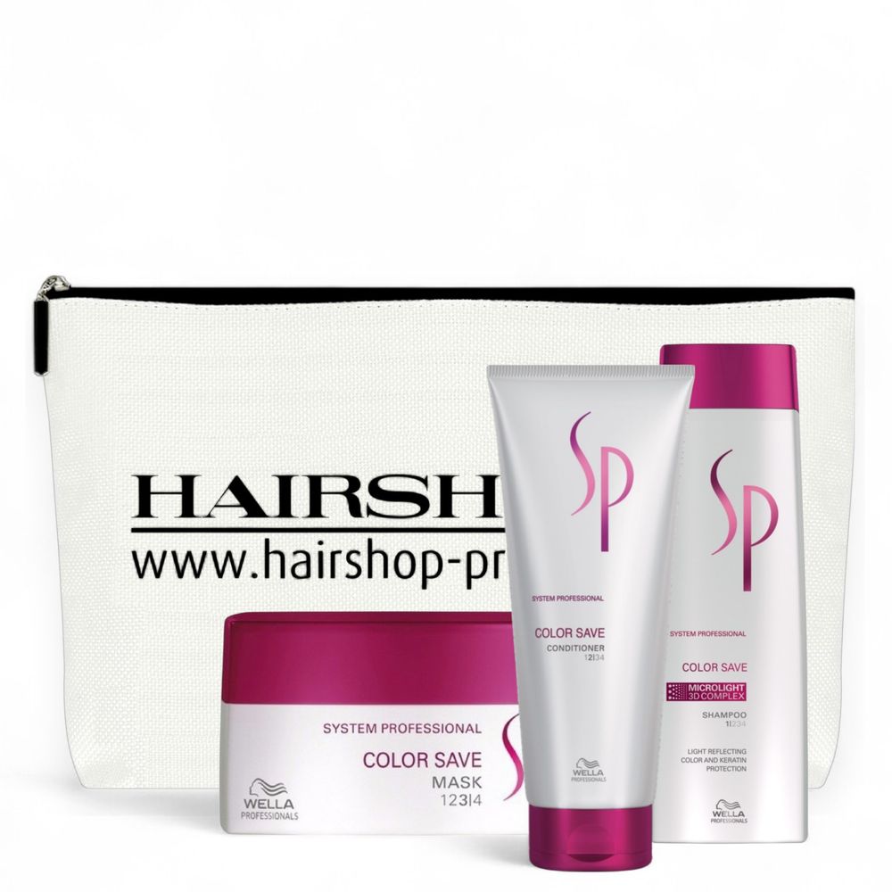 Wella SP System Professional Color Save Geschenkset Shampoo 250ml + Conditioner 200ml + Mask 200ml + Kosmetikbeutel gratis