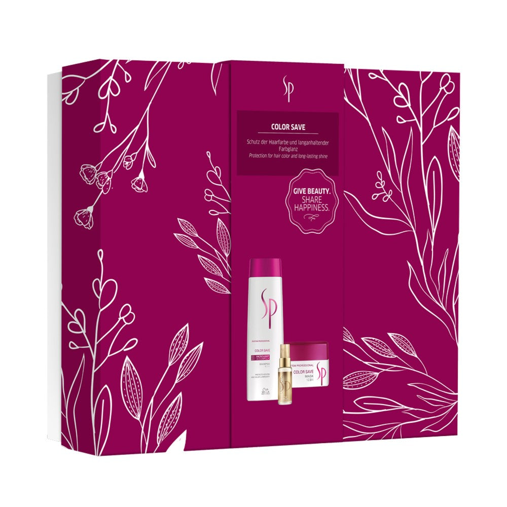 Wella SP System Professional Color Save Gift Box - Shampoo 250 ml + Mask 200 ml + Luxe Oil 30 ml