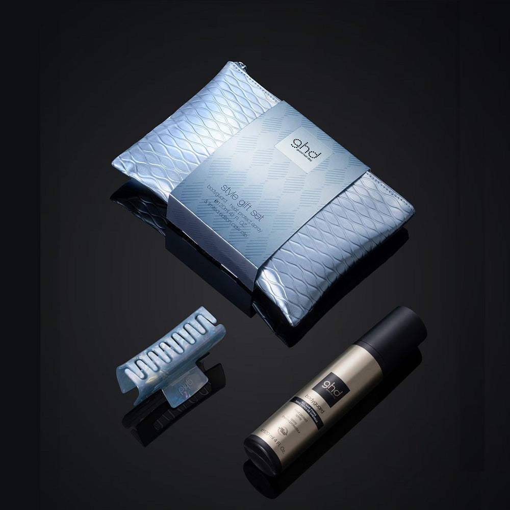 ghd iced Luxe Style Set - bodyguard 120ml + Tasche + Haarklammer