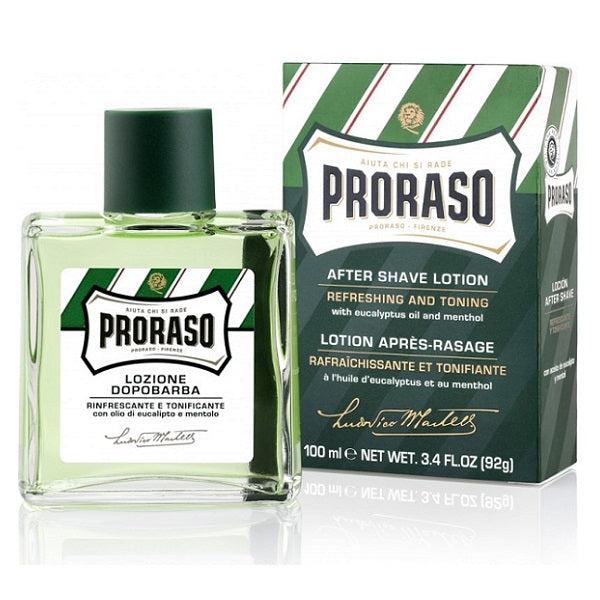 Proraso Green Aftershave Lotion 100ml - Lozione Dopobarba