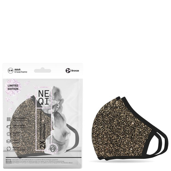 NEQI masque bouche et nez Xmas bronze 2ème pièce - taille SM