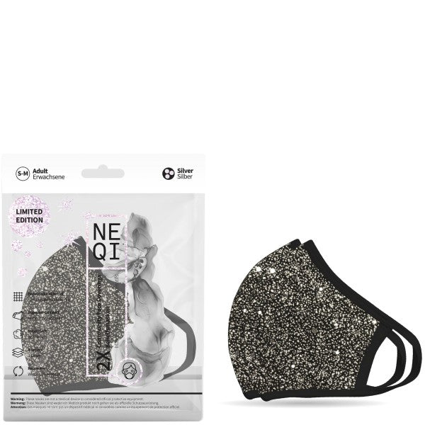 NEQI masque bouche et nez Xmas Silver 2 pièces - taille SM