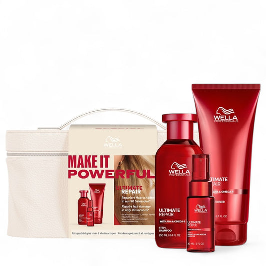 Wella Professionals Ultimate Repair Geschenkset - Shampoo 250 ml + Conditioner 200 ml + Miracle Hair Rescue 30 ml