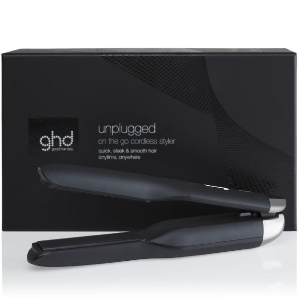 ghd unplugged styler black + free mini paddle brush