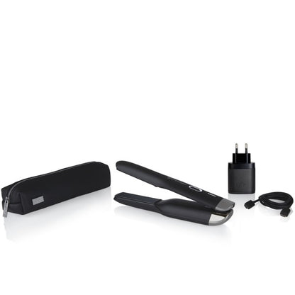 ghd unplugged styler black + free mini paddle brush