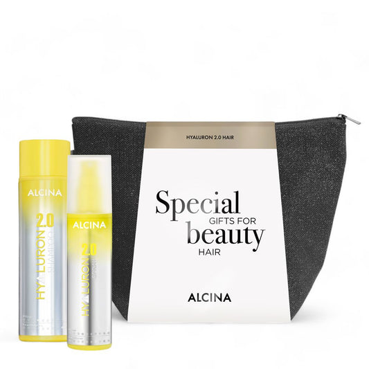 Alcina Geschenkset Hyaluron 2.0 Hair - Shampoo 250ml + Spray 125ml + Tasche