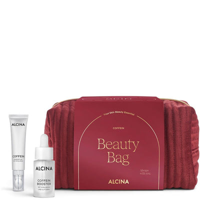 Alcina Geschenkset Coffein – Booster 15 ml + Augenfluid 15 ml + Tasche